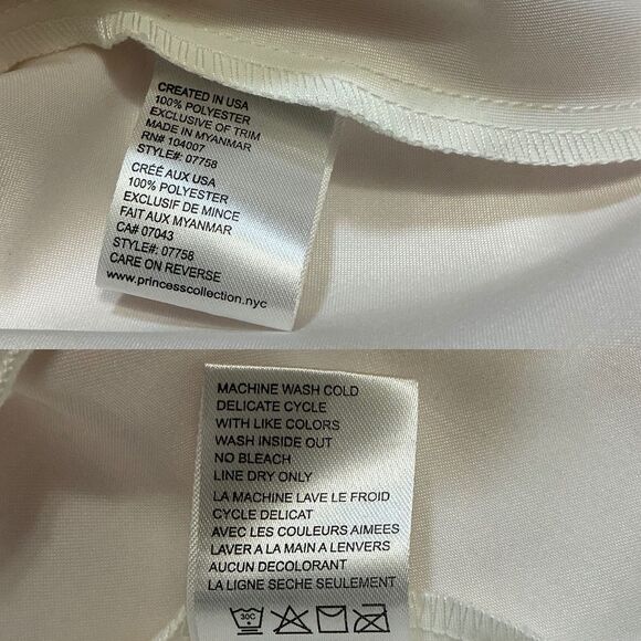 American Princess Formal Tulle Dress w/ Under Pants Size 9M Ivory and Peach - Picture 6 of 6